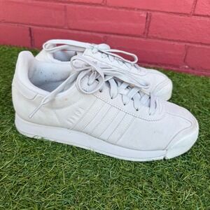 Adidas Samoa Women Light Gray Shoes Size 7‎ Athletic Preppy Sporty Comfort